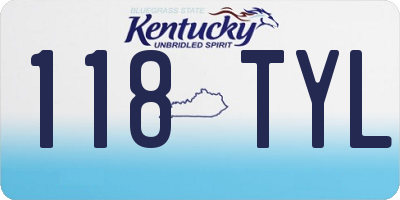 KY license plate 118TYL