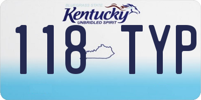 KY license plate 118TYP