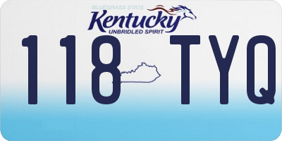 KY license plate 118TYQ