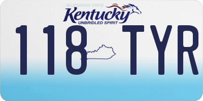 KY license plate 118TYR