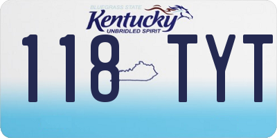 KY license plate 118TYT