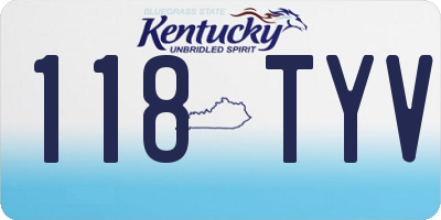 KY license plate 118TYV
