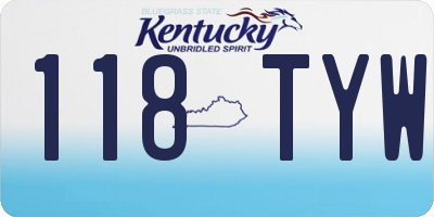 KY license plate 118TYW