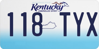 KY license plate 118TYX