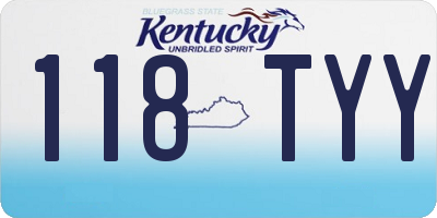 KY license plate 118TYY