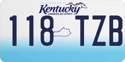 KY license plate 118TZB