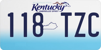 KY license plate 118TZC