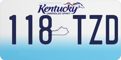 KY license plate 118TZD
