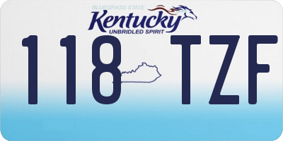 KY license plate 118TZF