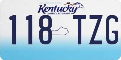KY license plate 118TZG