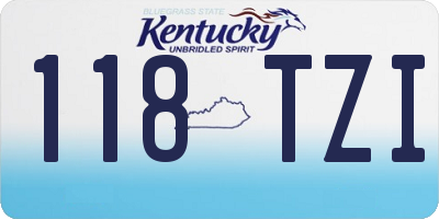 KY license plate 118TZI