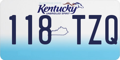 KY license plate 118TZQ