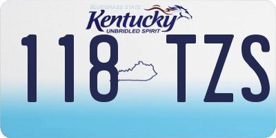 KY license plate 118TZS