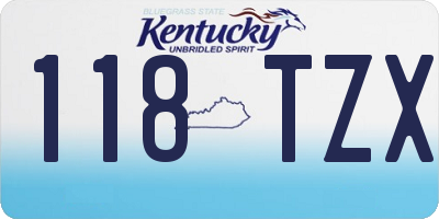 KY license plate 118TZX
