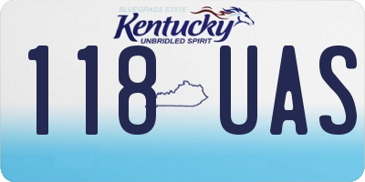 KY license plate 118UAS
