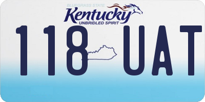 KY license plate 118UAT