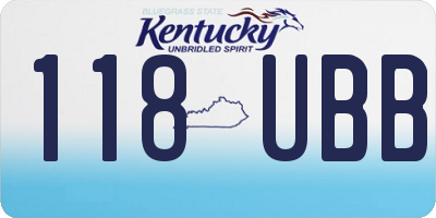 KY license plate 118UBB