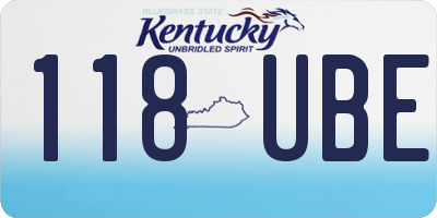 KY license plate 118UBE