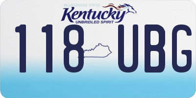KY license plate 118UBG