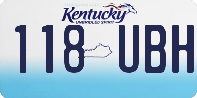 KY license plate 118UBH