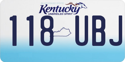 KY license plate 118UBJ