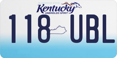 KY license plate 118UBL
