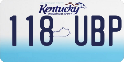 KY license plate 118UBP
