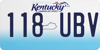 KY license plate 118UBV