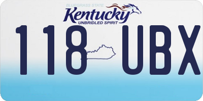 KY license plate 118UBX