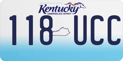 KY license plate 118UCC