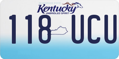 KY license plate 118UCU