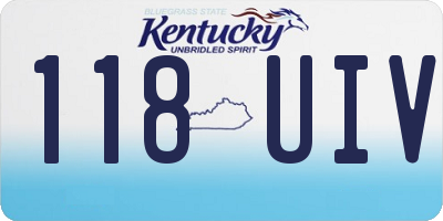 KY license plate 118UIV