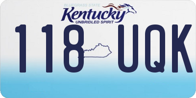 KY license plate 118UQK