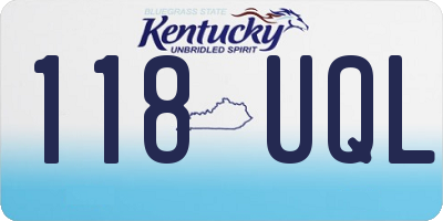 KY license plate 118UQL