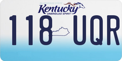 KY license plate 118UQR