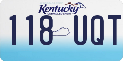 KY license plate 118UQT