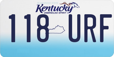 KY license plate 118URF