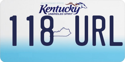 KY license plate 118URL