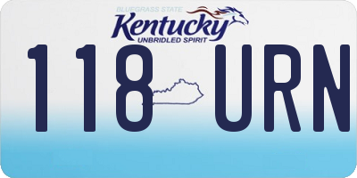 KY license plate 118URN