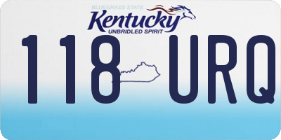 KY license plate 118URQ