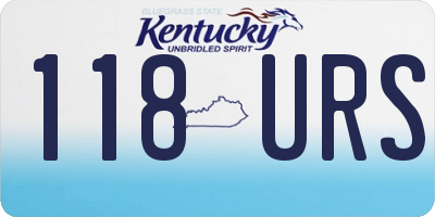 KY license plate 118URS