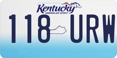 KY license plate 118URW