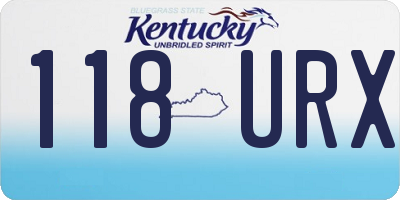 KY license plate 118URX
