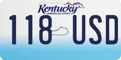 KY license plate 118USD