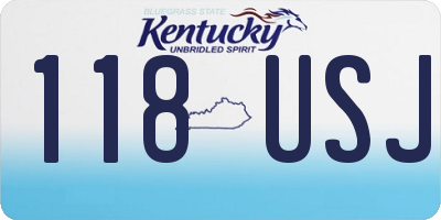 KY license plate 118USJ