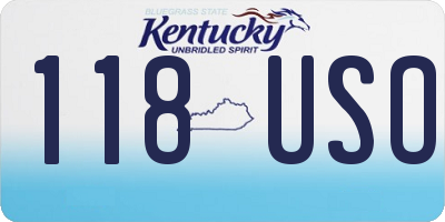 KY license plate 118USO
