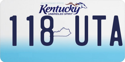 KY license plate 118UTA