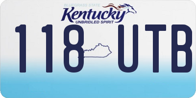 KY license plate 118UTB