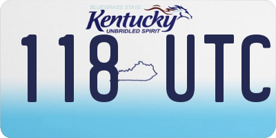 KY license plate 118UTC