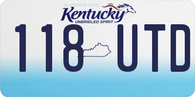 KY license plate 118UTD